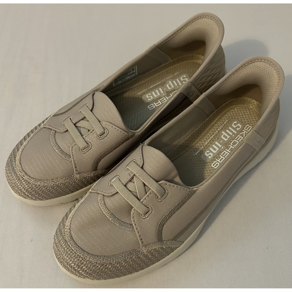 Skechers Women's Taupe Slip-On Sneakers